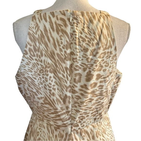 Calvin Klein Sleeveless Halter Sheath Cocktail Dress Women SZ 10 Tan Latte NEW - Picture 6 of 9
